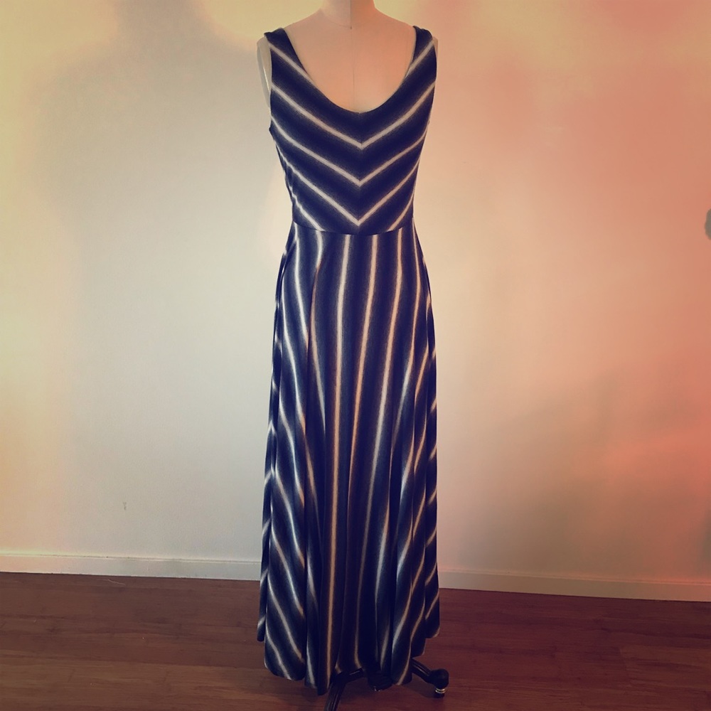 Puella Anthropologie Chevron Jersey Maxi Dress S